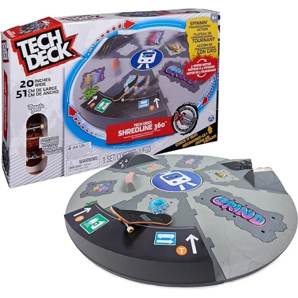 Tech Deck Shredline 360 Spinnin Fingerboarding Action - 6064746-T